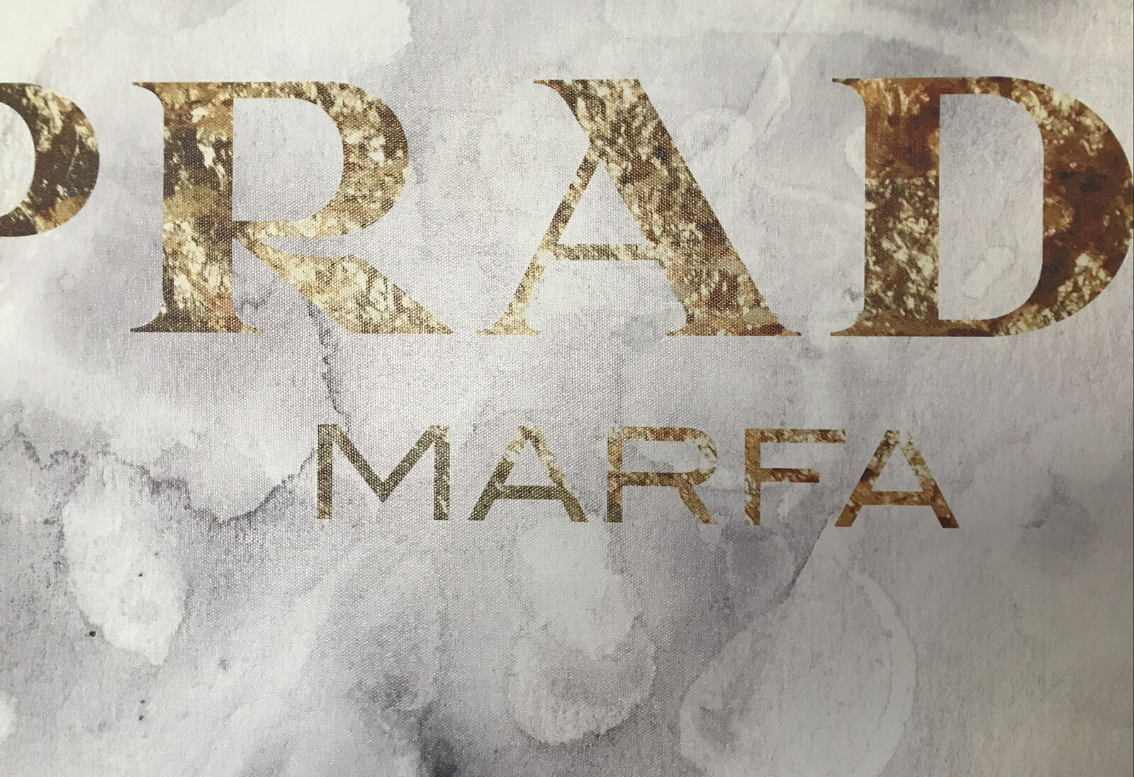 Prada Marfa White and Gold Color Fashion Poster Algeria