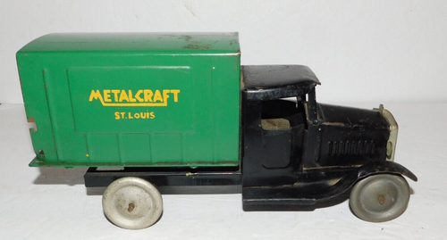 VERY NICE VINTAGE METALCRAFT PRESSED STEEL TOY BOX TRUCK ST LOUIS - Picture 4 of 8