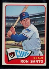 1965 Topps #110 Ron Santo Cubs Lt. Corner Ding VG-EX+ LOOK! SV