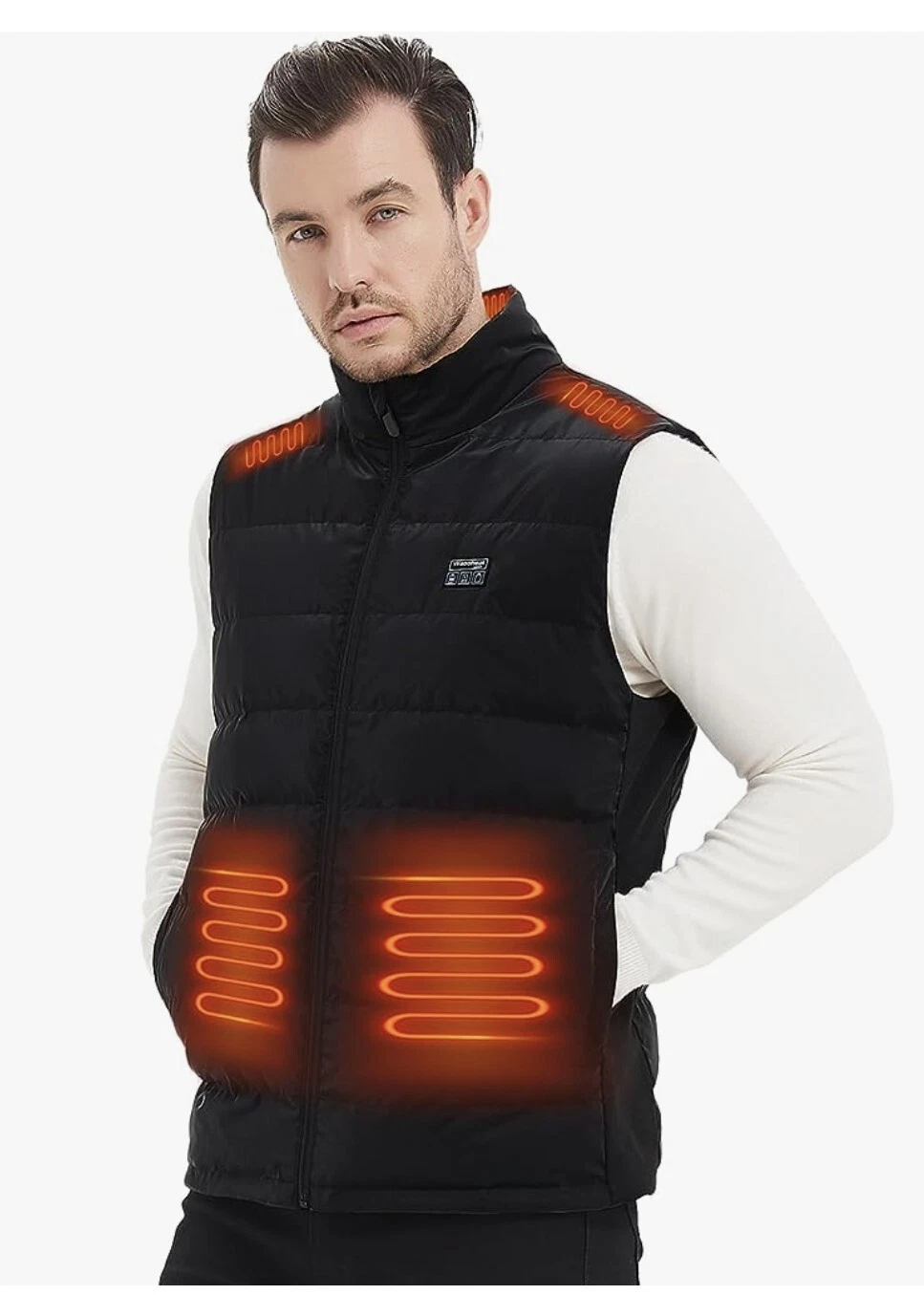 NEW in BOX - Down Heated Vest (Men) w/10,000 mAh Battery Pack, 8 Heat Zone (L)