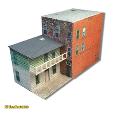 N Scale 1:160 Apartment Building - Pre Cut Cardstock PAPER Kit - HBN2
