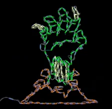 Haunted Hill Farm LED Zombie Hand Halloween Decoration Oversized Lighted Yard De