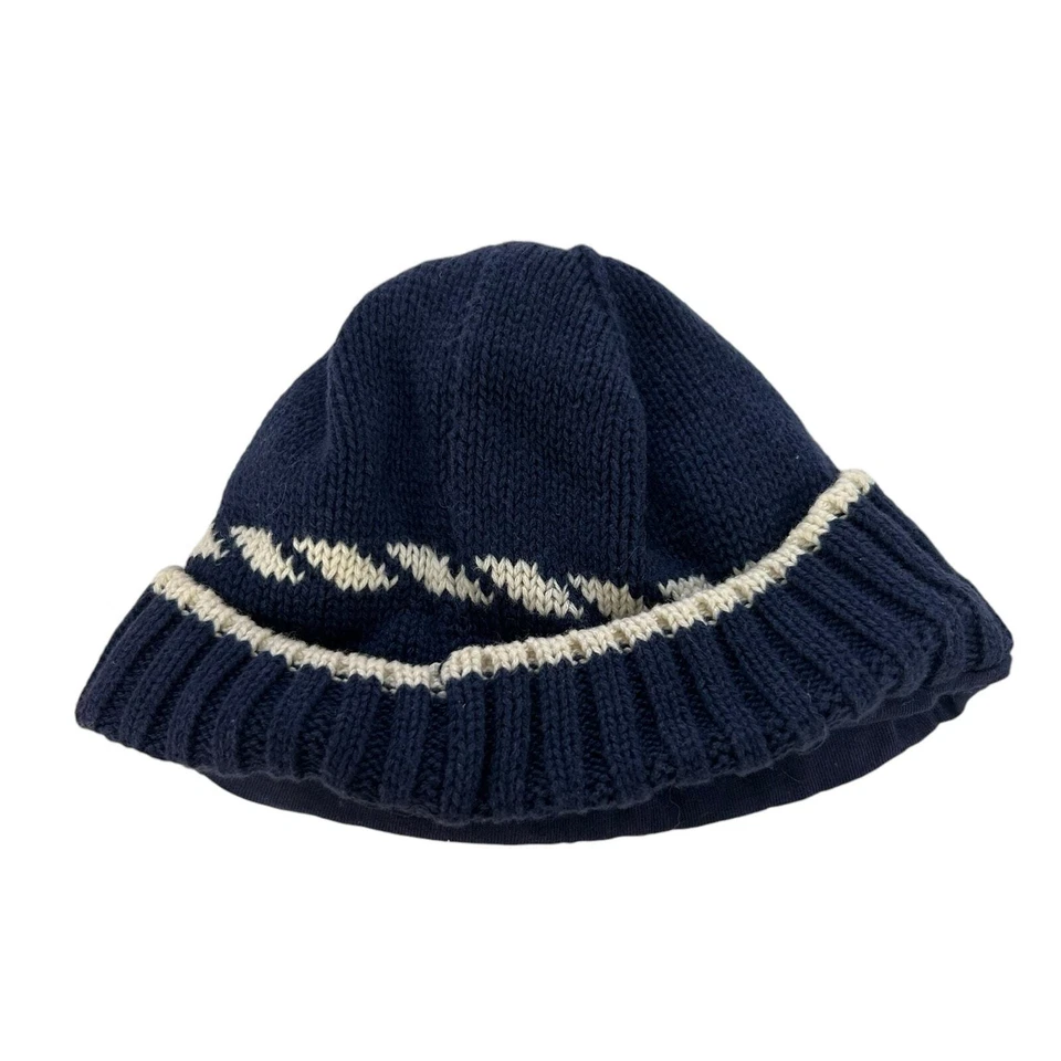 Sombrero tejido náutico de alta mar Janie and Jack para niños azul marino y blanco de 6 a 12 meses Foto 2 de 4