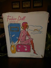 Fashion Doll Wardrobe Case Miner Ind Vintage 1960's Case only Poor Played Wit