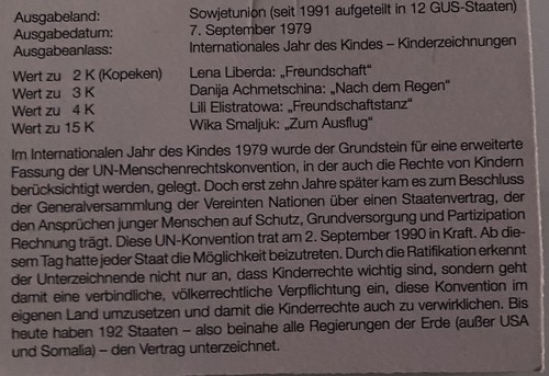 4 Briefmarken Internationales Jahr des Kindes Kinderzeichnungen 1979 - Bild 2 von 2