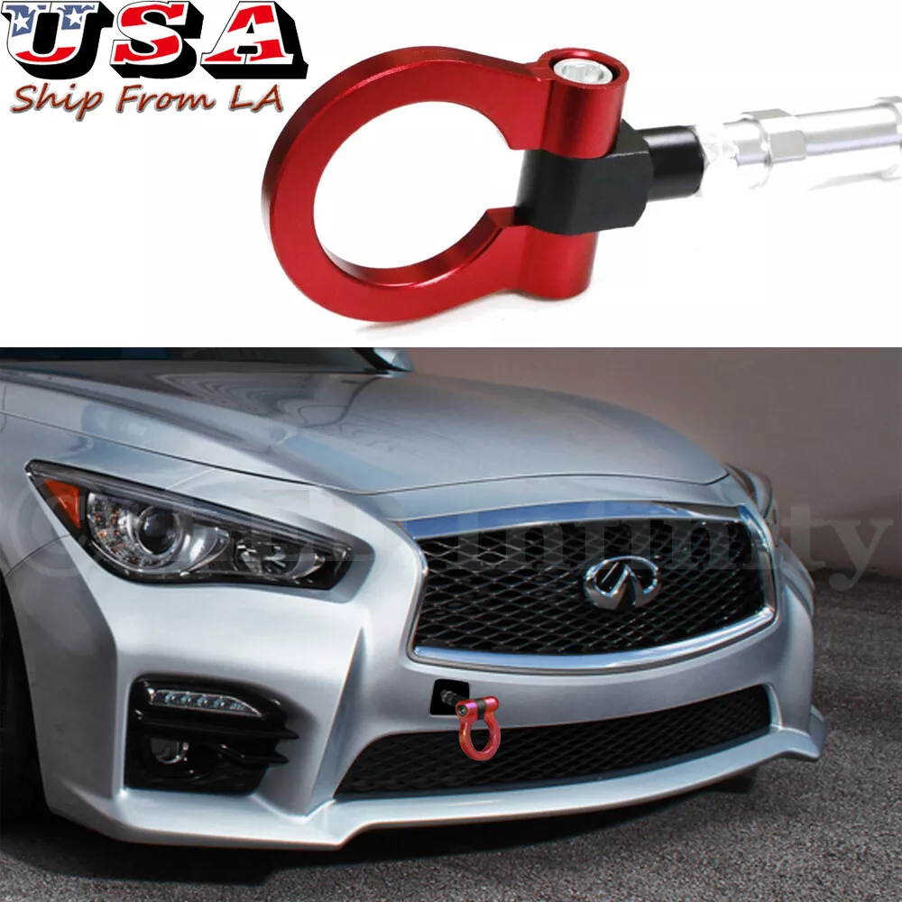 DEWHEL JDM Folding Screw On Racing T2 Tow Hooks Front Rear for Nissan 370Z  Juke GT-R Infiniti G37/Q60 Coupe Red : : Car & Motorbike