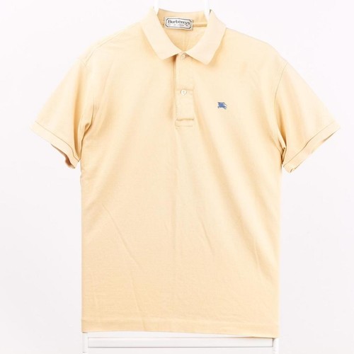 Herren Burberry Poloshirt kurzärmlig gelb Größe mittel bestickt Logo