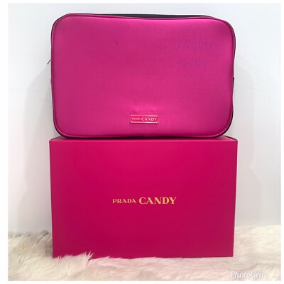 Prada Bag Pouch Makeup Cosmetic Bag Vanity Case Candy Perfume Pink
