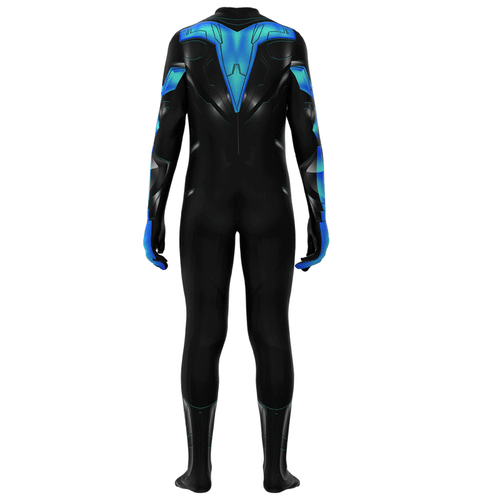 Kids Adult Titans Nightwing Cosplay Costume Spandex 3D Printed Zentai Bodysuit - Picture 3 of 6