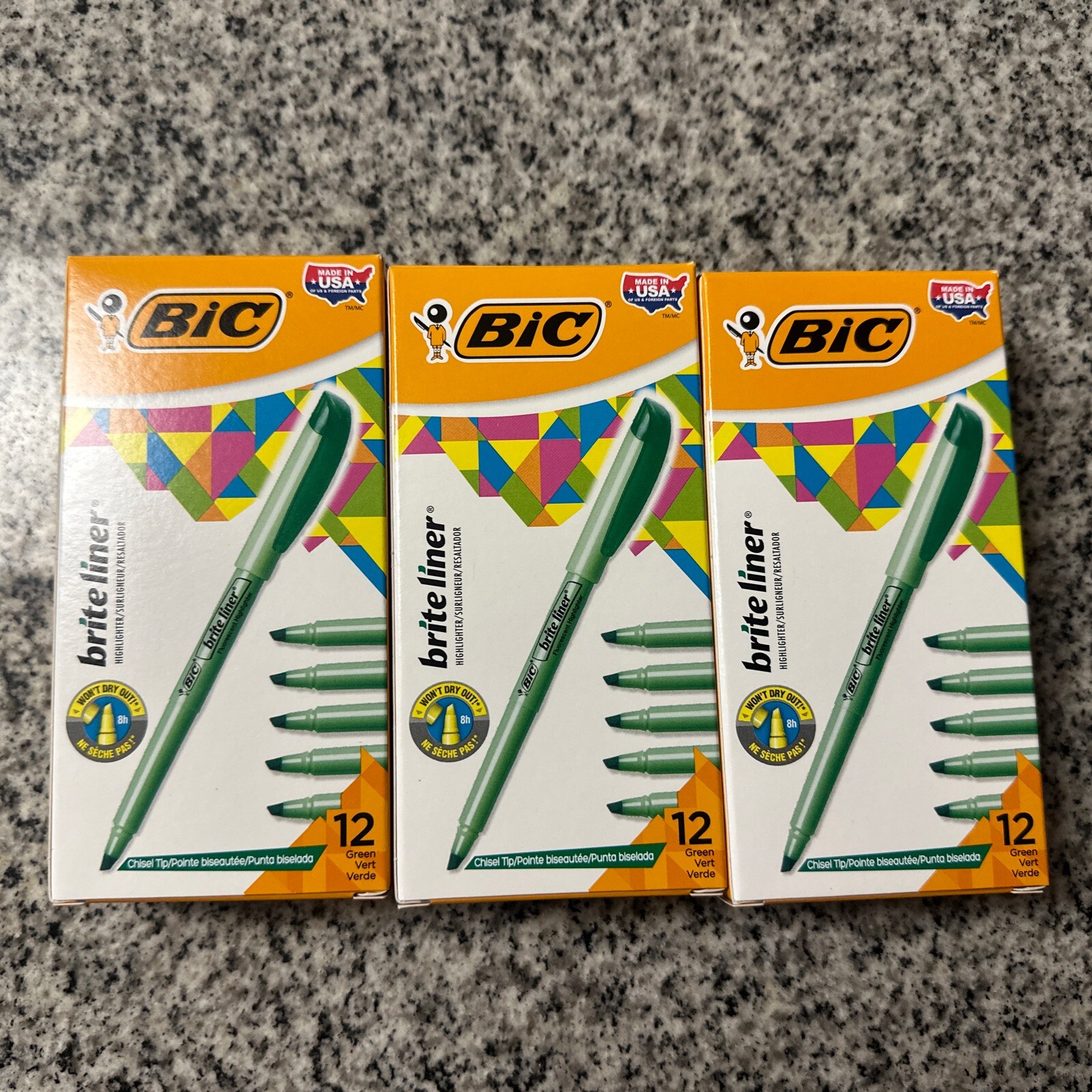 - Chisel Tip - Green - 12 Pens Per Box