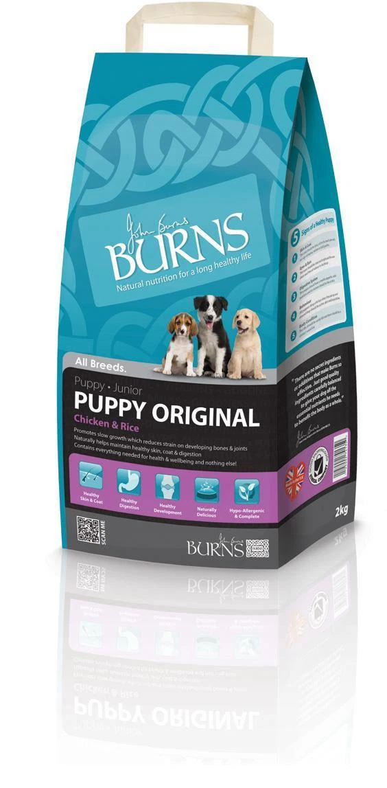 Burns Original Puppy Chicken & Rice 2kg Complete Dog Food Biscuit