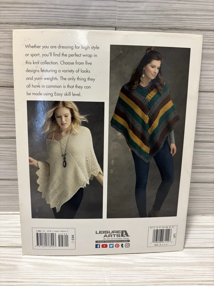 Leisure Arts Wraps and Ponchos To Knit Book Lisa Gentry - Image 2 of 3