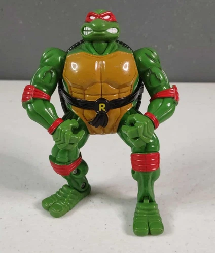 Vintage 1996 Teenage Mutant Ninja Turtles TMNT Rapid Recoilin Raphael Figure