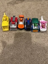 Paw Patrol True Metal Diecast Car Lot of 5~Rubble, Rocky, Tracker, Zumba, Ryder