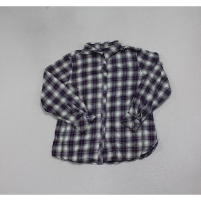 C.E Schmidt Workwear Women Blue Plaid Flannel Size Large
