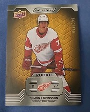 Simon Edvinsson RED WINGS 2023-24 UD Engrained Oak RC /399