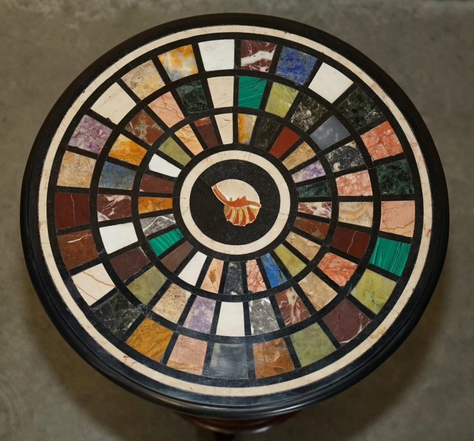 ПАРА РЕГЕНТСКИХ 1810 ОБРАЗЦОВ МРАМОРА PIETRA ТВЕРДОЙ ДРЕВЕСИНЫ И ПАЛИСАНДРА СЛУЧАЙНЫЕ СТОЛЫ - Изображение 3 из 4