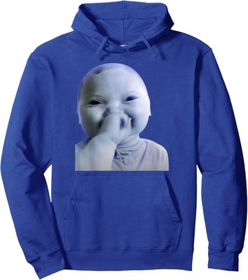 Ai Baby Meme - Funny Laughing Baby Meme Brainrot Gift Unisex Hooded Sweatshirt