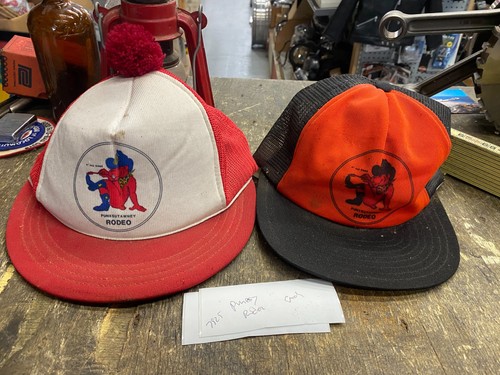 Vtg Punxsutawny Rodeo Hat Caps Tossle Baseball Collector Great Graphix Clothing!