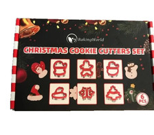 Baking World Christmas Cookie Cutters Set - 6 Pieces NIB