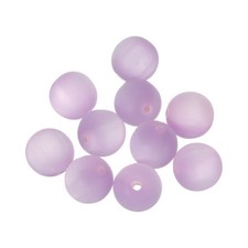 10 Pcs Acrylic Round Beads, 16mm Loose Beads for Jewelry Making, Light Purple