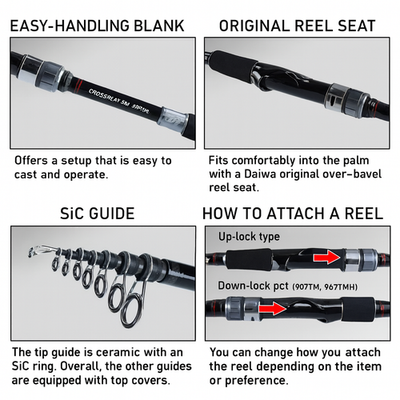 DAIWA Crossbeat SW 666TUL Telescopic Spinning Rod 6pc 6'6