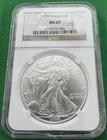 1999 $1 American Silver Eagle NGC MS69 Brown Label