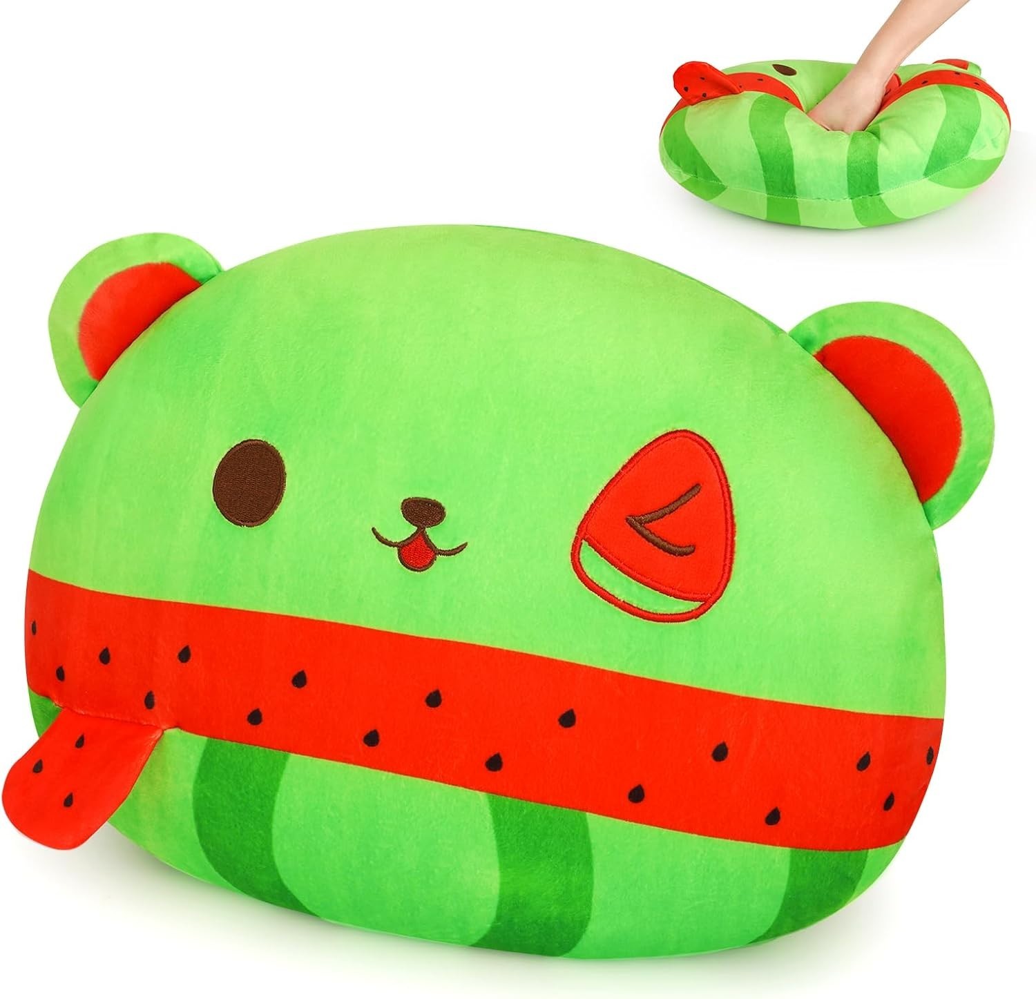 kawaii Plush Pillow Cute soft toy Watermelon Bear Cushion plushies