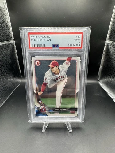2018 Bowman - Shohei Ohtani #49 Angels Dodgers PSA 9 Mint Rookie Pitching H329