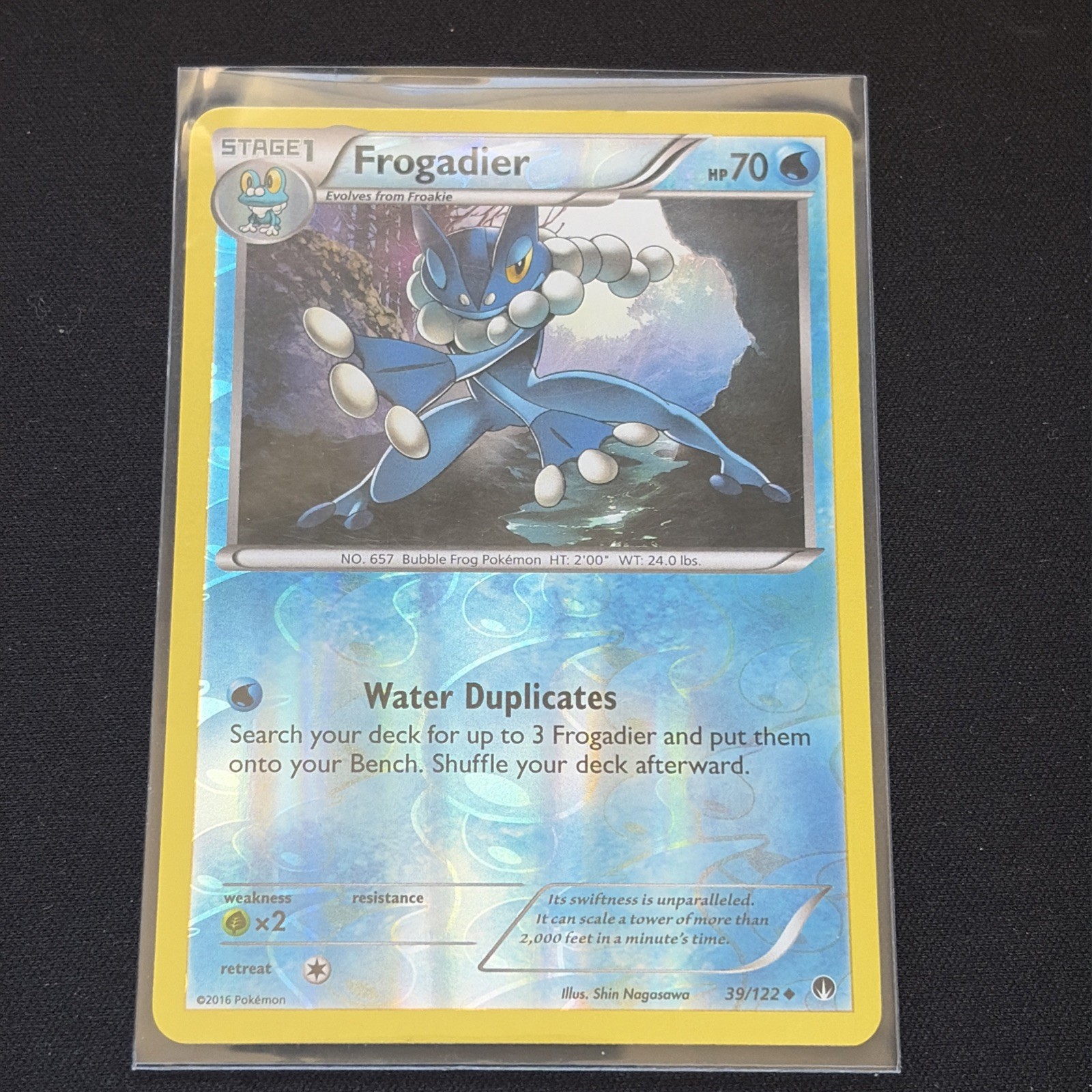 Frogadier - 39/122 - Uncommon - Reverse Holo - XY - BREAKPoint - NM