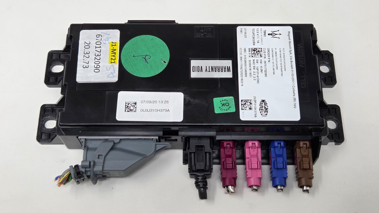 17-22 MASERATI GHIBLI LEVANTE TELEMATIC COMMUNICATION CONTROL MODULE 06701732090