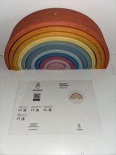 Ehrenkind Holz Regenbogen Stapelspiel Pastell Montessori Waldorf Spielzeug 