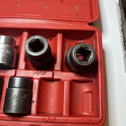 MAC Tools 8 Piece Shallow 1/2"Impact Socket Set 6 Point SAE 7/16" - 7/8"USA Made - Picture 7 of 16