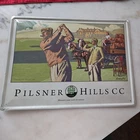Pilsner Hills Country Club Tin Sign Vintage Style Green Beige 12” x 18” Golf NEW