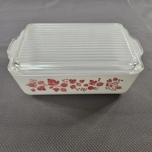 Vintage Pyrex PINK GOOSEBERRY Casserole Dish 0503 1-1/2 Quart With Lid EUC READ⬇