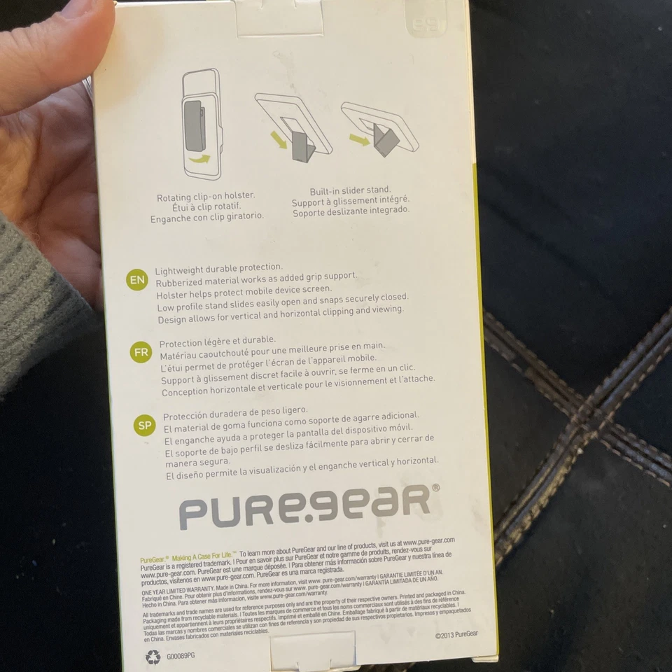 Комбинированный чехол/кобура с откидной подставкой для Samsung Galaxy S4 черный - Изображение 4 из 4