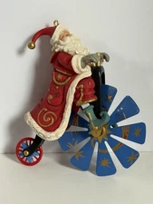 Vintage Hallmark Keepsake Kringle's Whirligig Santa Christmas Ornament 1999
