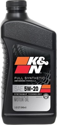 K&N Motor Oil: 5W-20 Synthetic Engine Oil: Premium Protection, High Mileage, 1 Q
