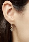 Lee Brevard 18k Gold Pavé Thunderheart Huggie Charm With 14k Hoop Earring Single — photo 6