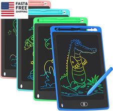 4 Pack LCD Writing Tablet for Kids, 8.5 Inch Colorful Doodle Board Drawing Table
