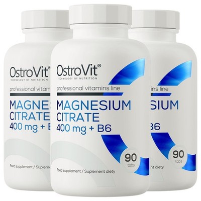 MAGNESIUM CITRATE 400mg + B6 - 90-180 Tabs - normale Funktionen des Nervensystem