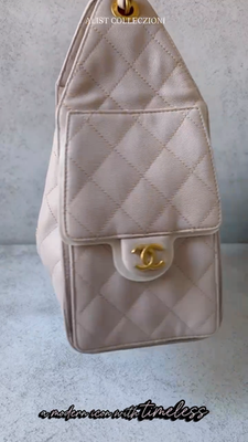 BNIB Chanel 25 Small Hobo Bag Light Pink Grained Calfskin with