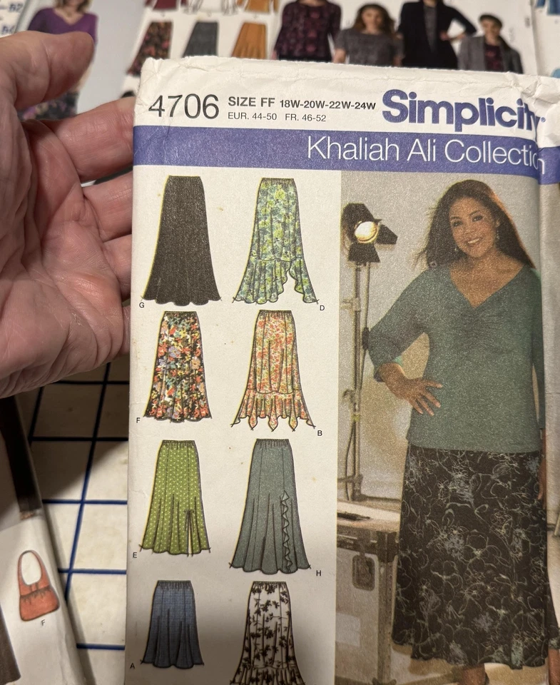 Lot 6 Plus Size Sewing Patterns Simplicity McCall's 18W-32W Khaliah Ali Womens - Image 3 of 4