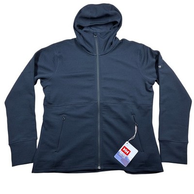 Helly Hansen Evolved Air Jacket Womens XL Navy Blue Hooded Midlayer Full Zip NEW