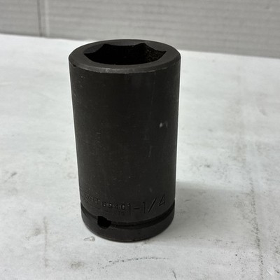 Wright Tool 6940 3/4 In Drive Impact Socket Deep Socket,  Black Oxide, 1 1/4 In