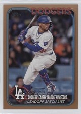2024 Topps Update Season Highlights Gold /2024 Mookie Betts Checklist #US334 pl8