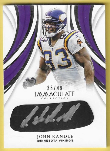 2019 Immaculate Eye Black John Randle Vikings HOF Auto 35/49
