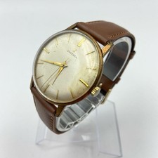 Reloj dorado JUVENIA (Juvenia) enrollado a mano, correa nueva, reloj antiguo para hombre