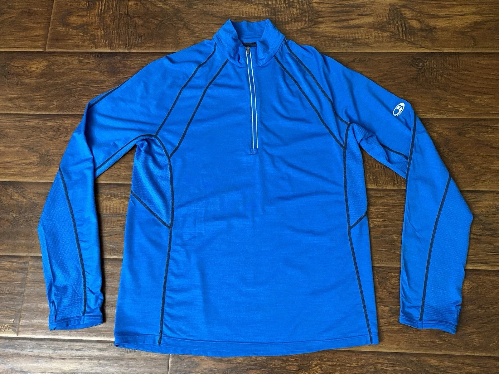 Icebreaker GT 200 Lightweight Mens Pullover 1/4 Zip Merino Wool Base Layer Sz M