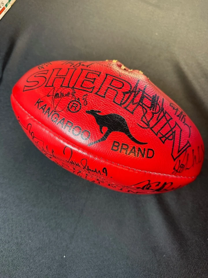 Футбол Шеррин с автографом команды Carlton Blues AFL 1994 в оригинальной коробке - Изображение 4 из 4